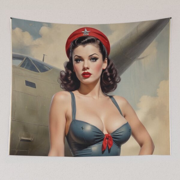 Item preview, Dressed to Serve: Vintage 1940s Military Pin-Up Girl designed and sold by MissSaylor.