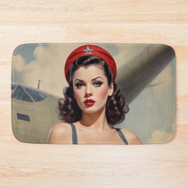 Item preview, Dressed to Serve: Vintage 1940s Military Pin-Up Girl designed and sold by MissSaylor.