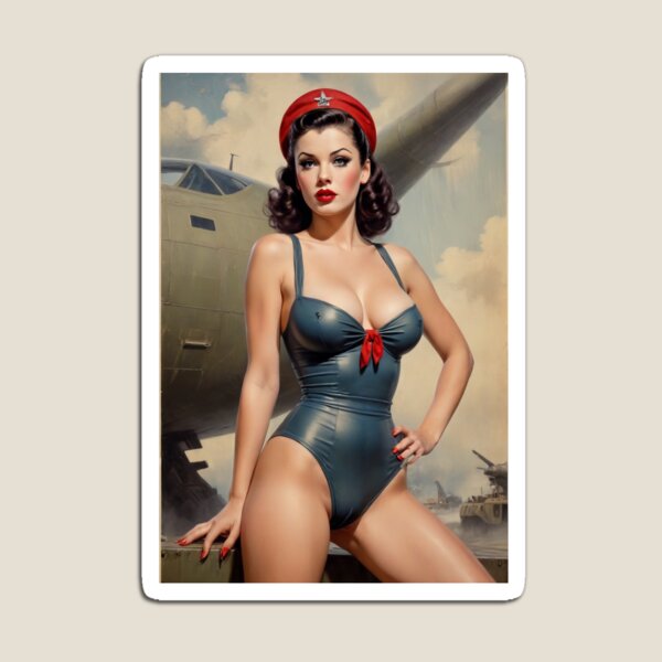 Item preview, Dressed to Serve: Vintage 1940s Military Pin-Up Girl designed and sold by MissSaylor.