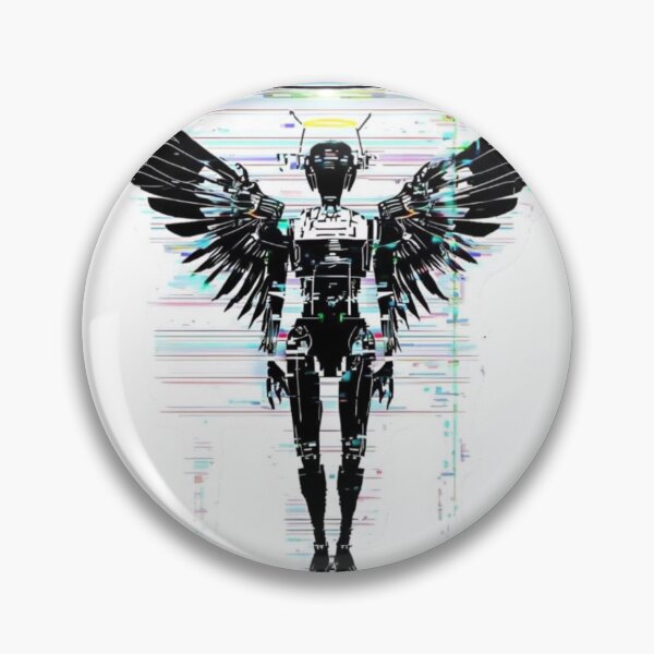 Item preview, Offline Halo – Cyber Angel Sticker designed and sold by Imaginarium of Chaos falcon88 .