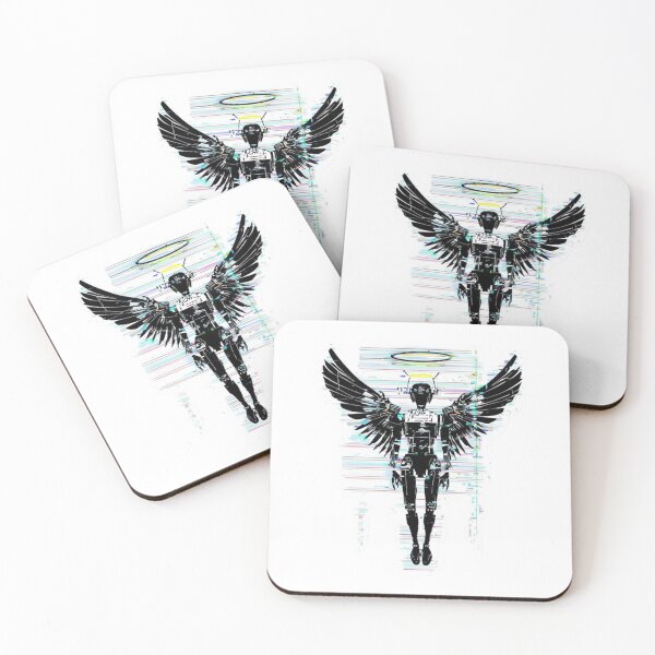 Item preview, Offline Halo – Cyber Angel Sticker designed and sold by Imaginarium of Chaos falcon88 .