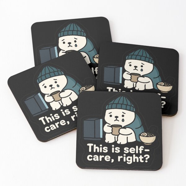 Item preview, Sad Bear – This Is Self-Care, Right? Sticker designed and sold by champkppwc.
