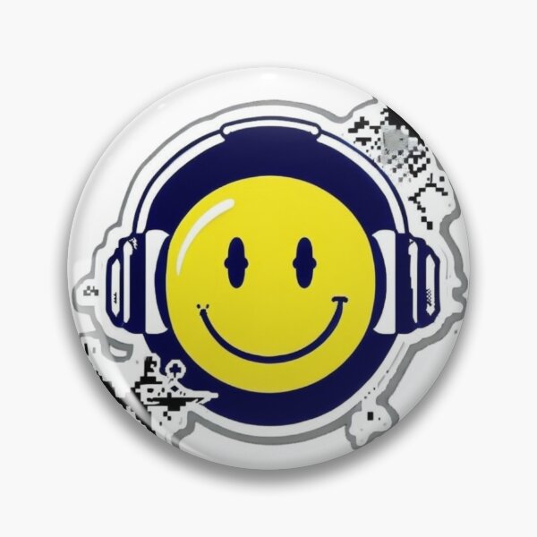 Item preview, Space Beats – Cosmic Smiley Planet Sticker designed and sold by Imaginarium of Chaos falcon88 .