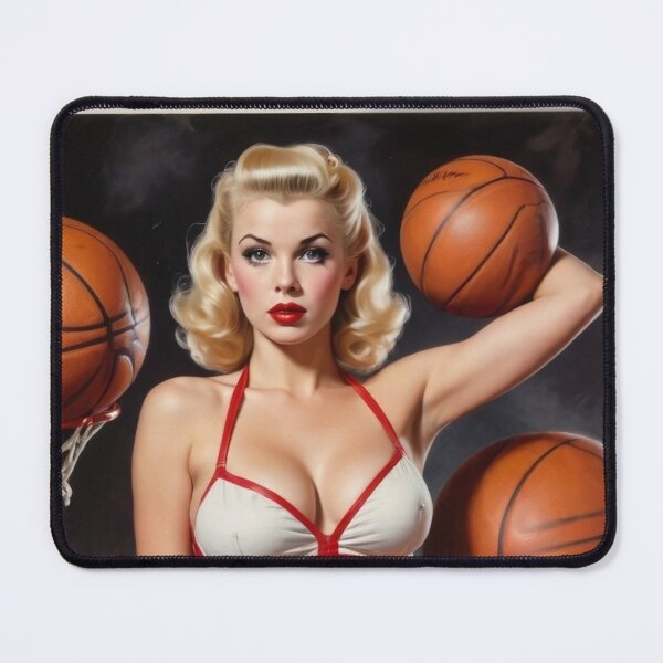 Item preview, Slammin' Siren: 1940s Basketball Pin-Up Girl designed and sold by MissSaylor.