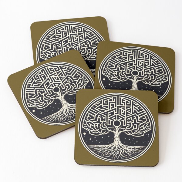 Item preview, Tree of Life Maze in a circular motif designed and sold by Beesty.