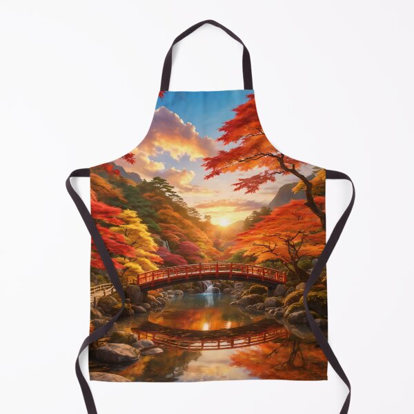 Item preview, Bridge beneath Autumn Maples designed and sold by stableImaginarium.