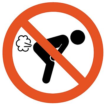 Artwork thumbnail, No Farting Zone – prohibition sign with humor by Kunst-Shirt