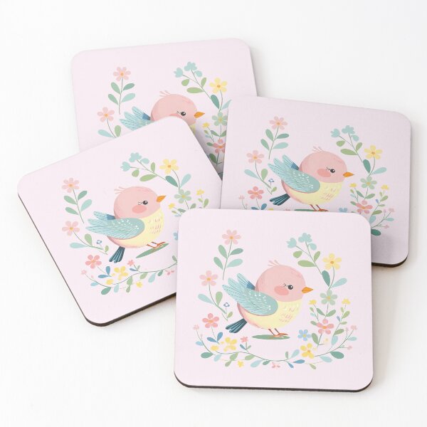 Item preview, Colorful Pastel Bird in a Floral Dream designed and sold by Pastelic by Jessy.