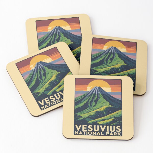 Item preview, A Vintage Art of Vesuvius National Park - Italy  designed and sold by GoodOldVintage.