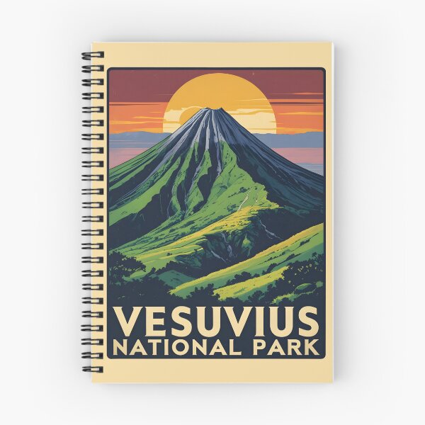 Item preview, A Vintage Art of Vesuvius National Park - Italy  designed and sold by GoodOldVintage.