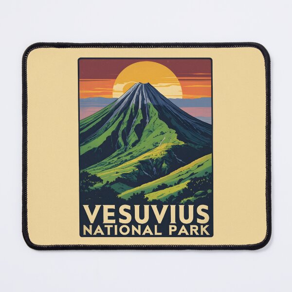 Item preview, A Vintage Art of Vesuvius National Park - Italy  designed and sold by GoodOldVintage.