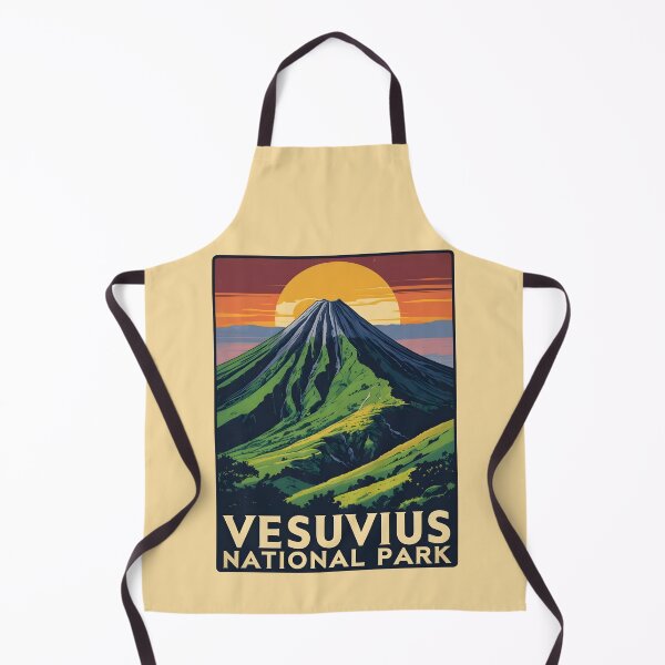 Item preview, A Vintage Art of Vesuvius National Park - Italy  designed and sold by GoodOldVintage.