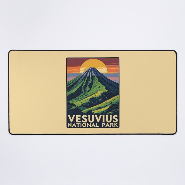 Item preview, A Vintage Art of Vesuvius National Park - Italy designed and sold by GoodOldVintage.