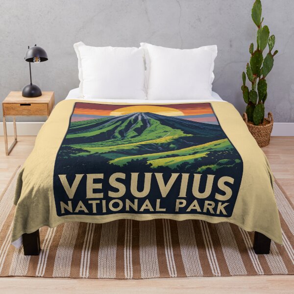 Item preview, A Vintage Art of Vesuvius National Park - Italy  designed and sold by GoodOldVintage.