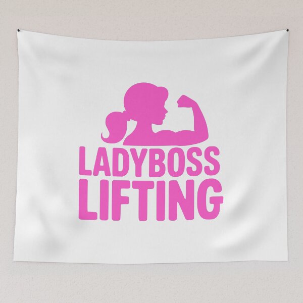 Item preview, Lady Boss Lifting! Pink Gym Girl designed and sold by PMCreative.
