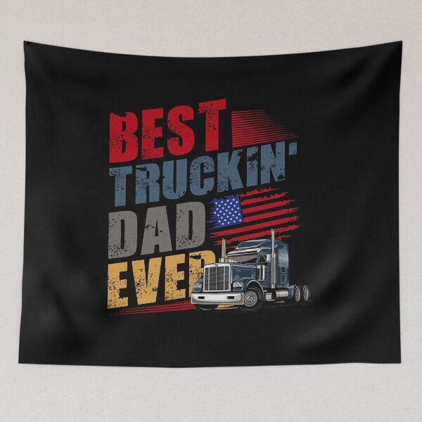 Item preview, Best Truckin Dad Ever Png, Trucker Dad Sublimation Design, Vintage American Flag, Father's Day Png, Funny Dad Shirt Design designed and sold by Spyshirt.