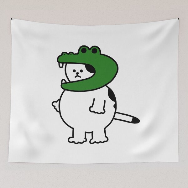 Item preview, a Cat wearing an alligator mask designed and sold by superbaechoo.