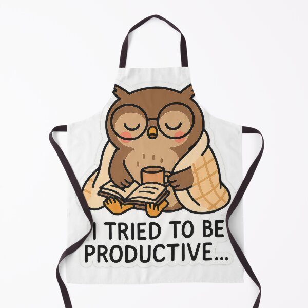 Item preview, Sleepy Owl – I Tried to Be Productive Sticker designed and sold by champkppwc.