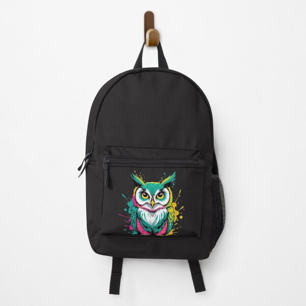 Item preview, Color Splash Owl with Hypnotic Eyes – Vibrant Abstract Animal Art designed and sold by ColorSplash123.
