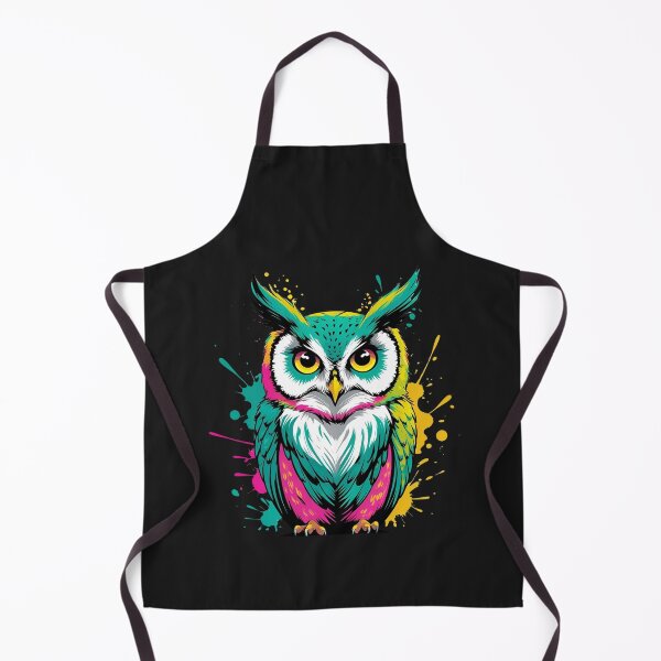 Item preview, Color Splash Owl with Hypnotic Eyes – Vibrant Abstract Animal Art designed and sold by ColorSplash123.