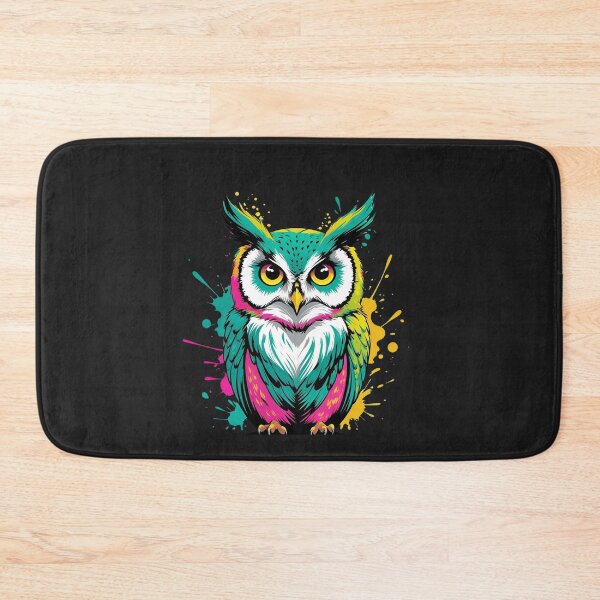 Item preview, Color Splash Owl with Hypnotic Eyes – Vibrant Abstract Animal Art designed and sold by ColorSplash123.