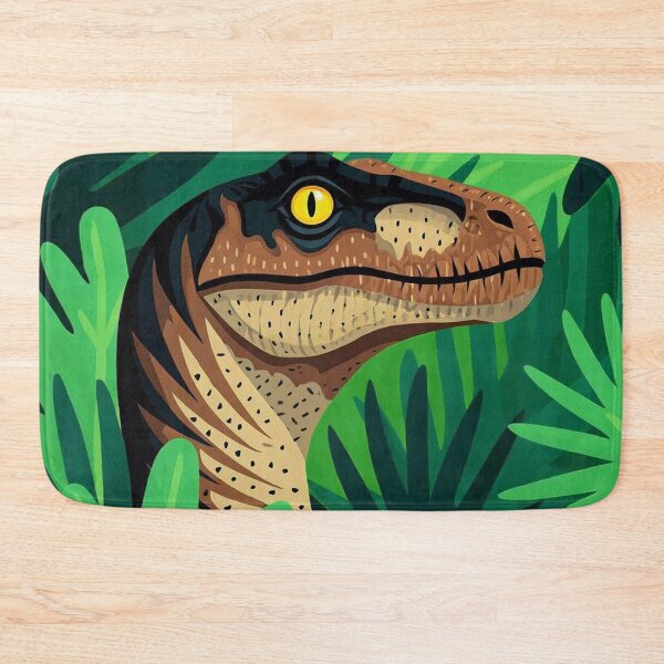 Item preview, Jurassic Velociraptor cool Dinosaur illustration art designed and sold by Vintage Designs +.