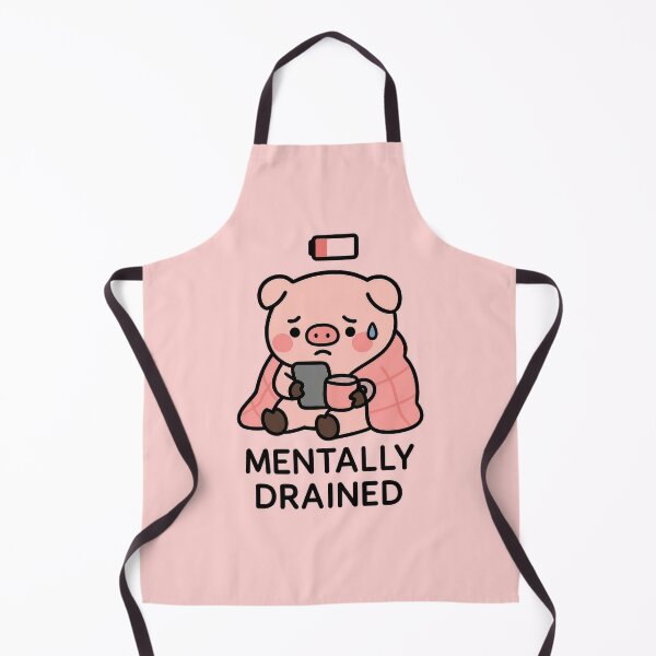 Item preview, Sad Pig – Mentally Drained Sticker designed and sold by champkppwc.