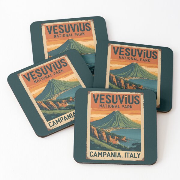 Item preview, A Vintage Art of Vesuvius National Park - Italy  designed and sold by GoodOldVintage.