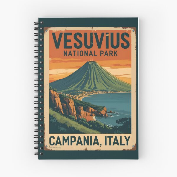 Item preview, A Vintage Art of Vesuvius National Park - Italy  designed and sold by GoodOldVintage.