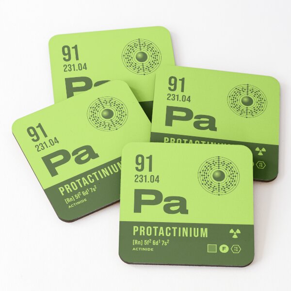 Item preview, 91 Protactinium Periodic Table Element Dark designed and sold by VoodooCircus.
