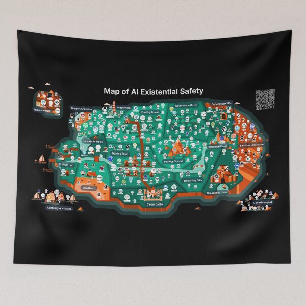 Item preview, Map of AI Existential Safety designed and sold by AISafetycom.