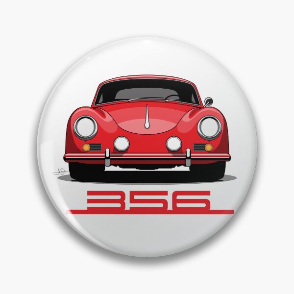 Item preview, Red Porsche 356 Front illustration designed and sold by blackdogshop.