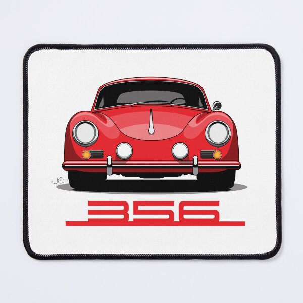 Item preview, Red Porsche 356 Front illustration designed and sold by blackdogshop.