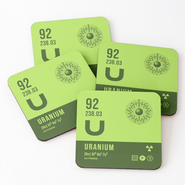 Item preview, 92 Uranium Periodic Table Element Dark designed and sold by VoodooCircus.