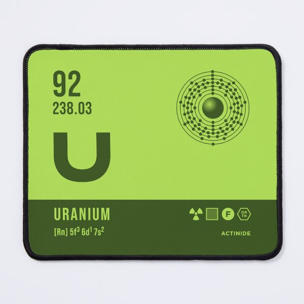 Item preview, 92 Uranium Periodic Table Element Dark designed and sold by VoodooCircus.