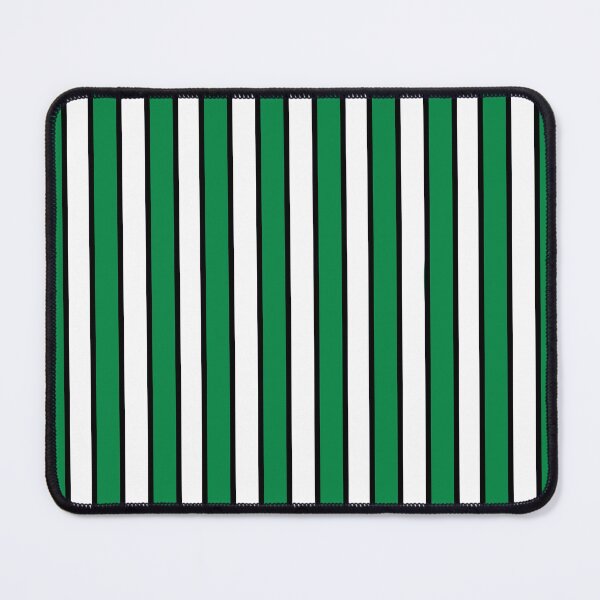 Item preview, Green and Black on White Stripes Pinstripes designed and sold by OneThreeSix.