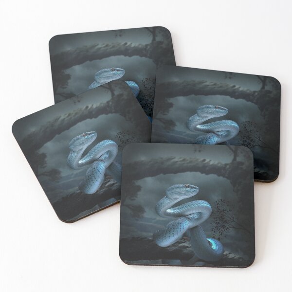 Artikelvorschau, Blaue Viper-Schlange-Digital-Kunst entworfen und verkauft von Nartissima.