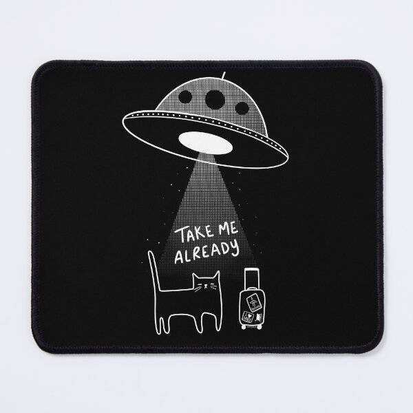 Item preview, ¡Los extraterrestres me llevan ya, gato! designed and sold by KilkennyCat Art.