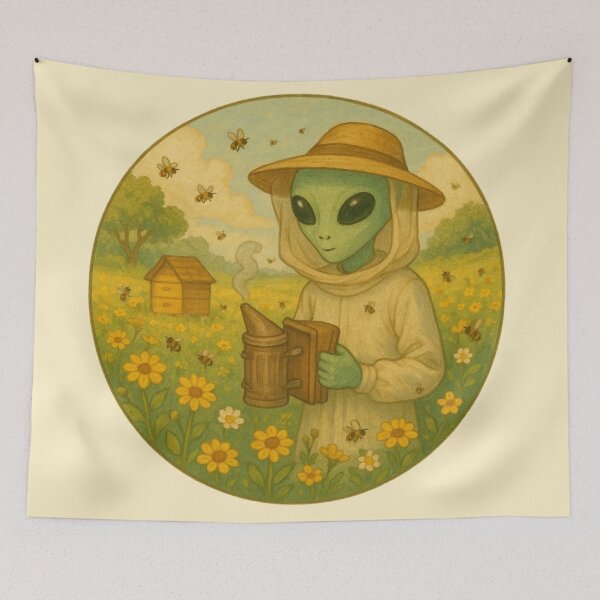 Item preview, Vintage Alien Art designed and sold by Planetporridge.