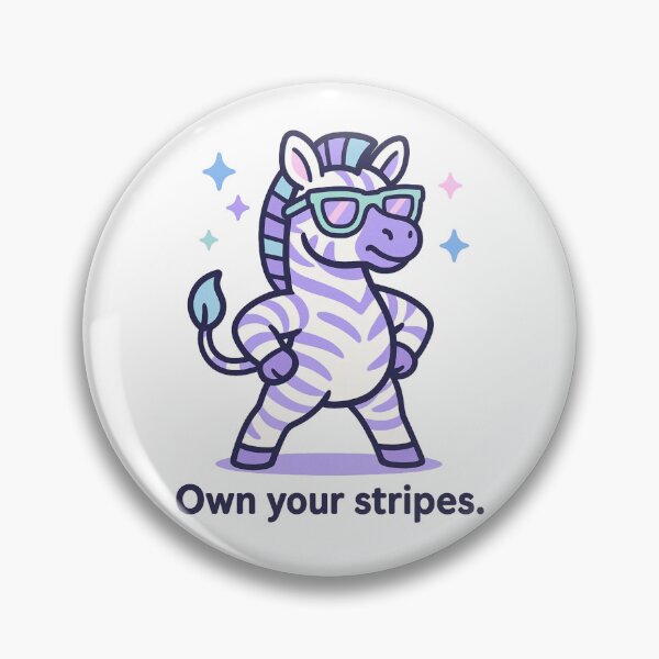 Item preview, Own Your Stripes – Zebra Cartoon T‑Shirt, Vaporwave Animal Empowerment Art designed and sold by LEO Vaporwave.