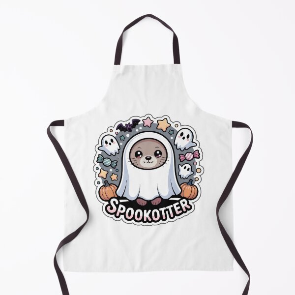 Item preview, Spookotter – Cute Chibi Ghost Otter Halloween Sticker designed and sold by Nuist25.