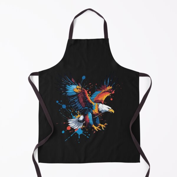 Item preview, Eagle Flying Through Ink Splash Sky – Bold Abstract Freedom Art designed and sold by ColorSplash123.