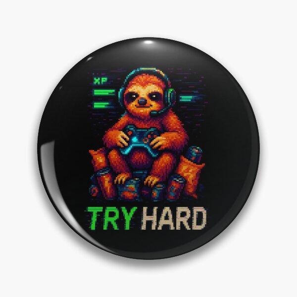Item preview, Try Hard – Gamer Sloth Mode designed and sold by Taans-Creation.