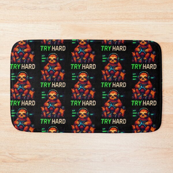 Item preview, Try Hard – Gamer Sloth Mode designed and sold by Taans-Creation.