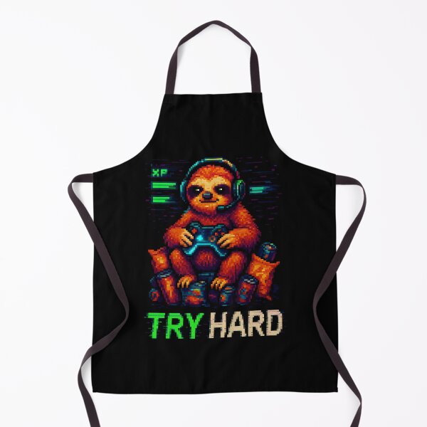 Item preview, Try Hard – Gamer Sloth Mode designed and sold by Taans-Creation.