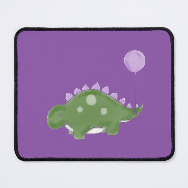 Item preview, Green/Purple/White Dinosaur with a Purple Balloon Drawing designed and sold by SChristineBrink.