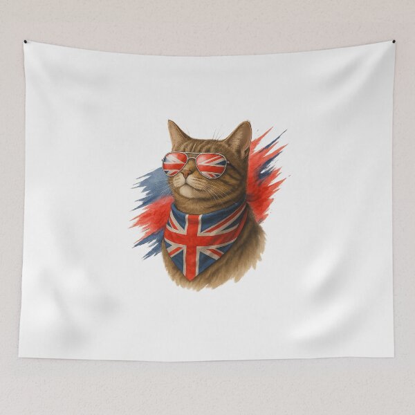 Item preview, British Cool Cat – Union Jack Shades & Swagger designed and sold by GokuCreative .