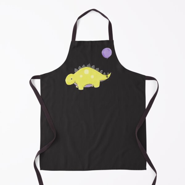 Item preview, Yellow/Purple/Black/White Dinosaur with a Purple Balloon Drawing designed and sold by SChristineBrink.
