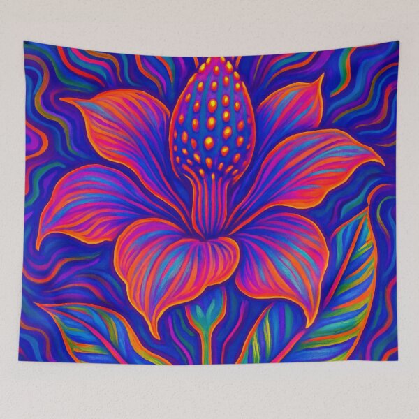 Item preview, psychetic tee shirt, flowers, colored designed and sold by chol94.