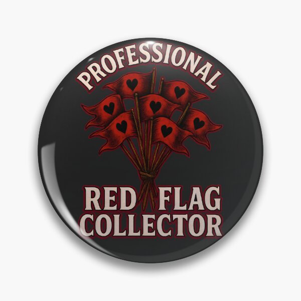 Item preview, Professional Red Flag Collector Funny Dating Design designed and sold by Shoot-The-Moon.